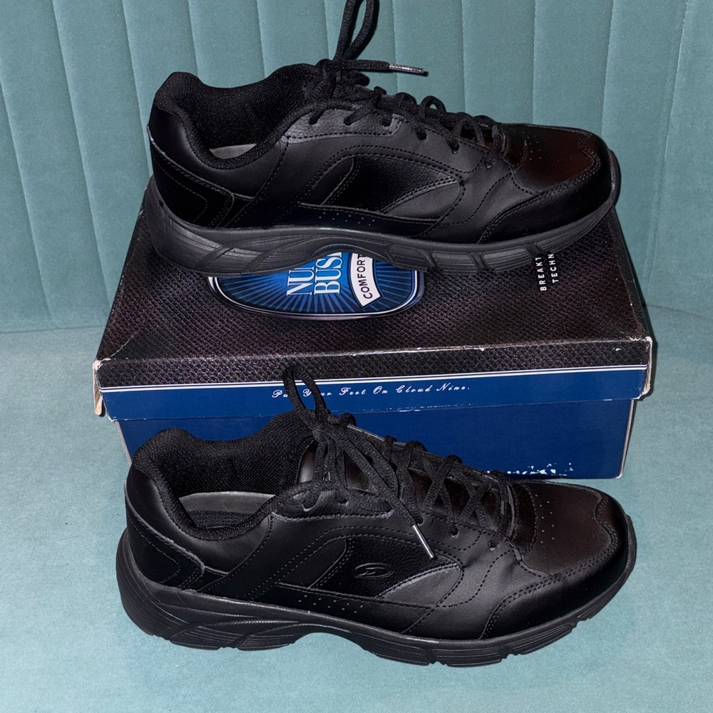👟 Nunn Bush Comfort Gel Reed All Black Sneakers. 12 wide. New! - Picture 12 of 12